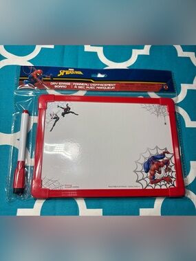 New Marvel Spider-Man Red Framed Dry Erase Board 5.5” x 8”